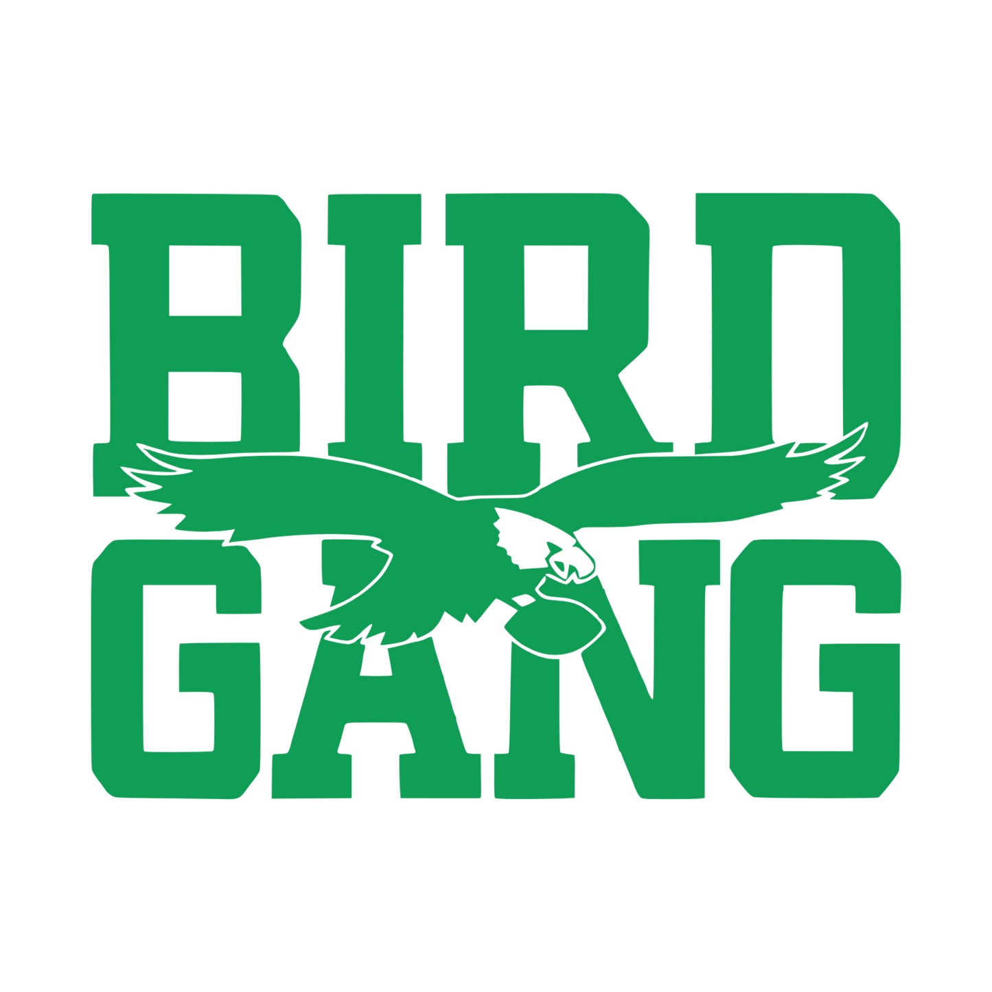 Bird Gang - Philadelphia Eagles Football Fans - Screen Print TRANSFERS - Kelly Green Color Print