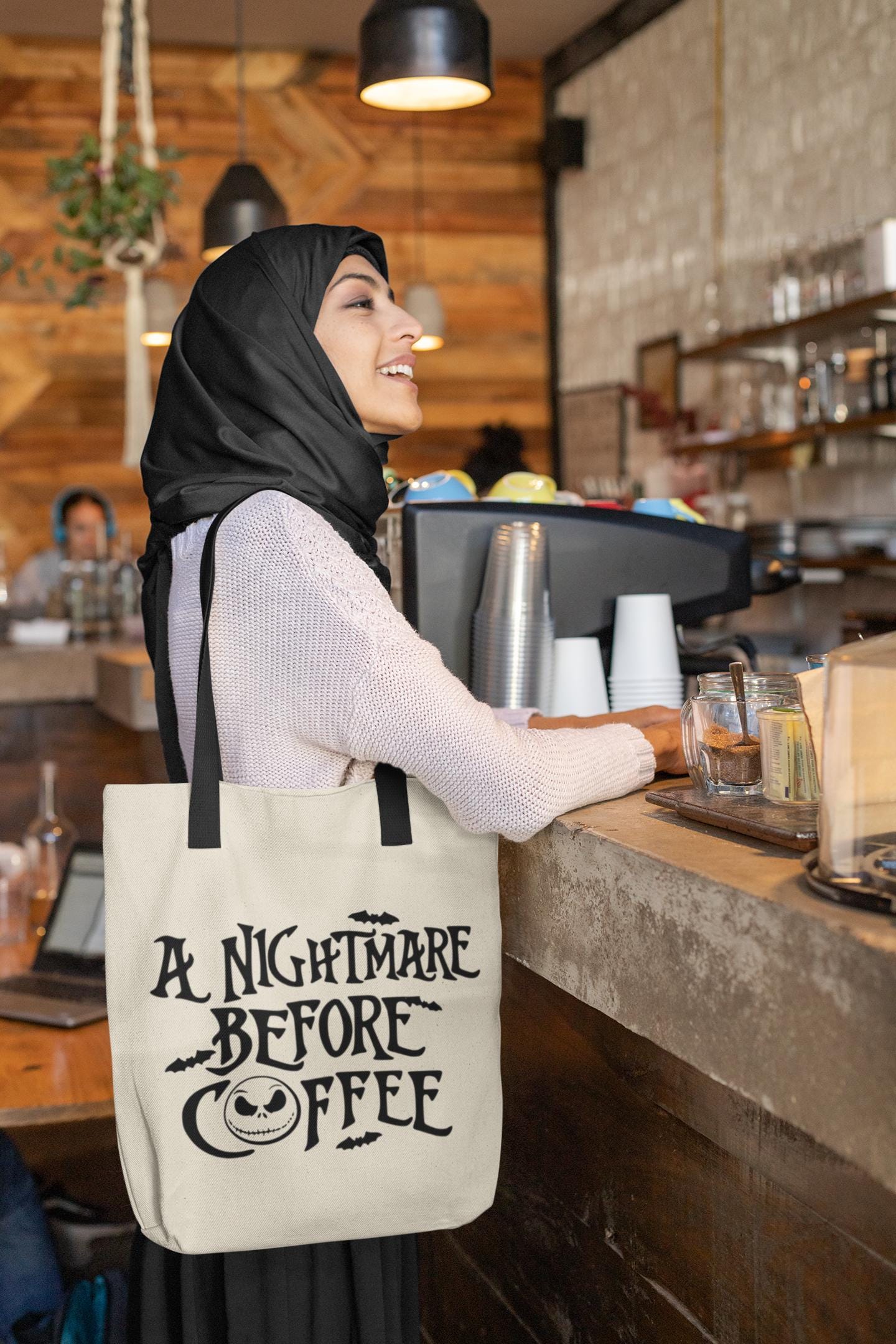A Nightmare Before Coffee Heat Transfers (Black Print) full chest sized logo for dyi T-shirts, Sweatshirts, Hoodies & Totes!!