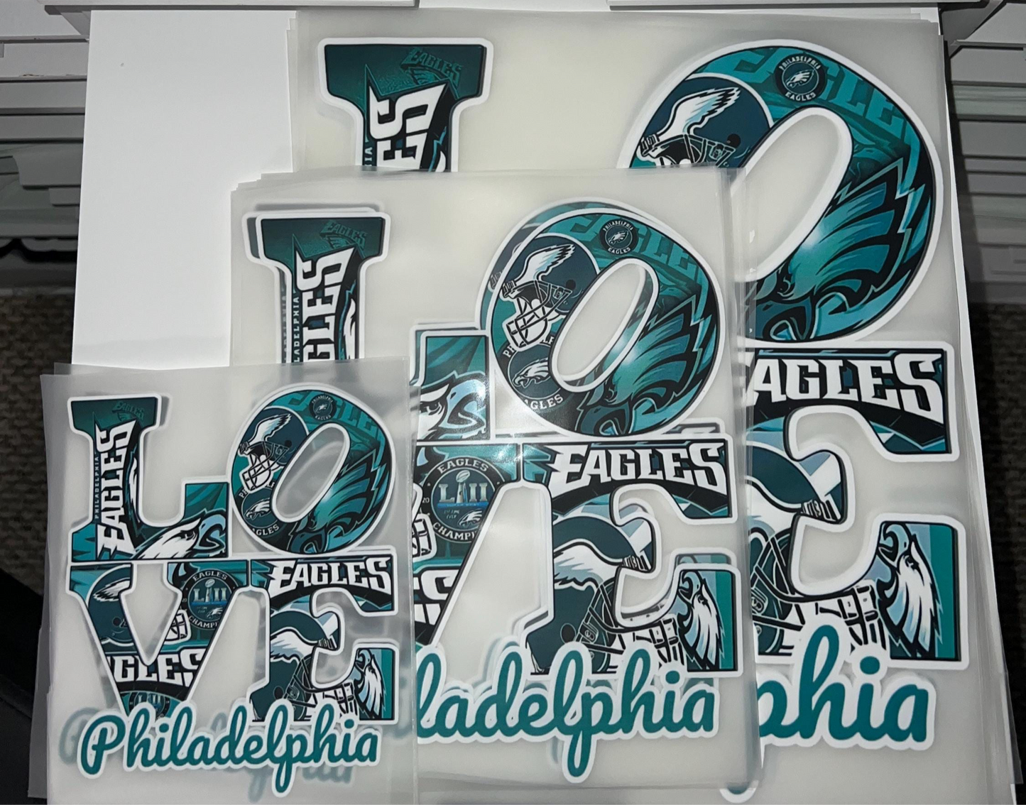 Love Philadelphia Eagles - DTF TRANSFERS - Kids/Youth Sized