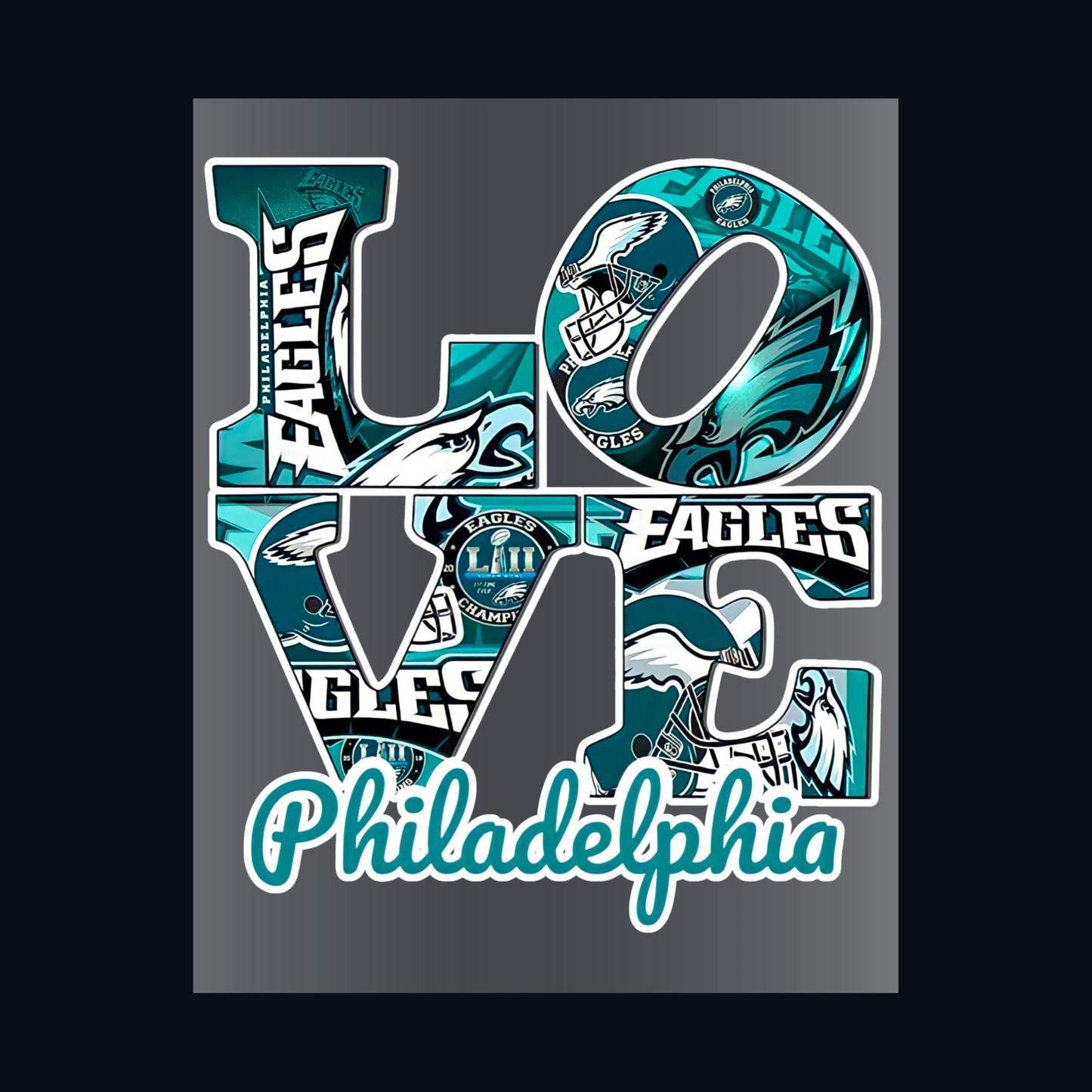 Love Philadelphia Football Fans - DTF TRANSFERS - Ready To Press