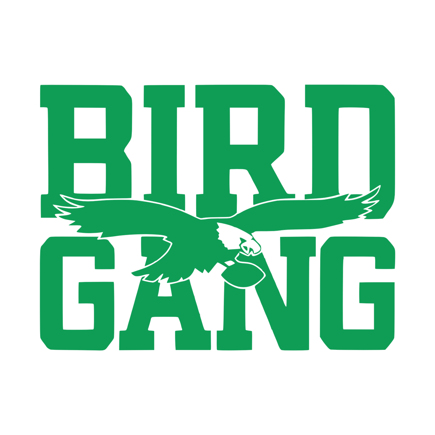 Bird Gang - Philadelphia Eagles Football Fans - Screen Print TRANSFERS - Kelly Green Color Print