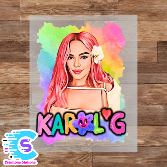 KAROL G (PAINT SPLASH) - DTF TRANSFERS (READY TO PRESS)
