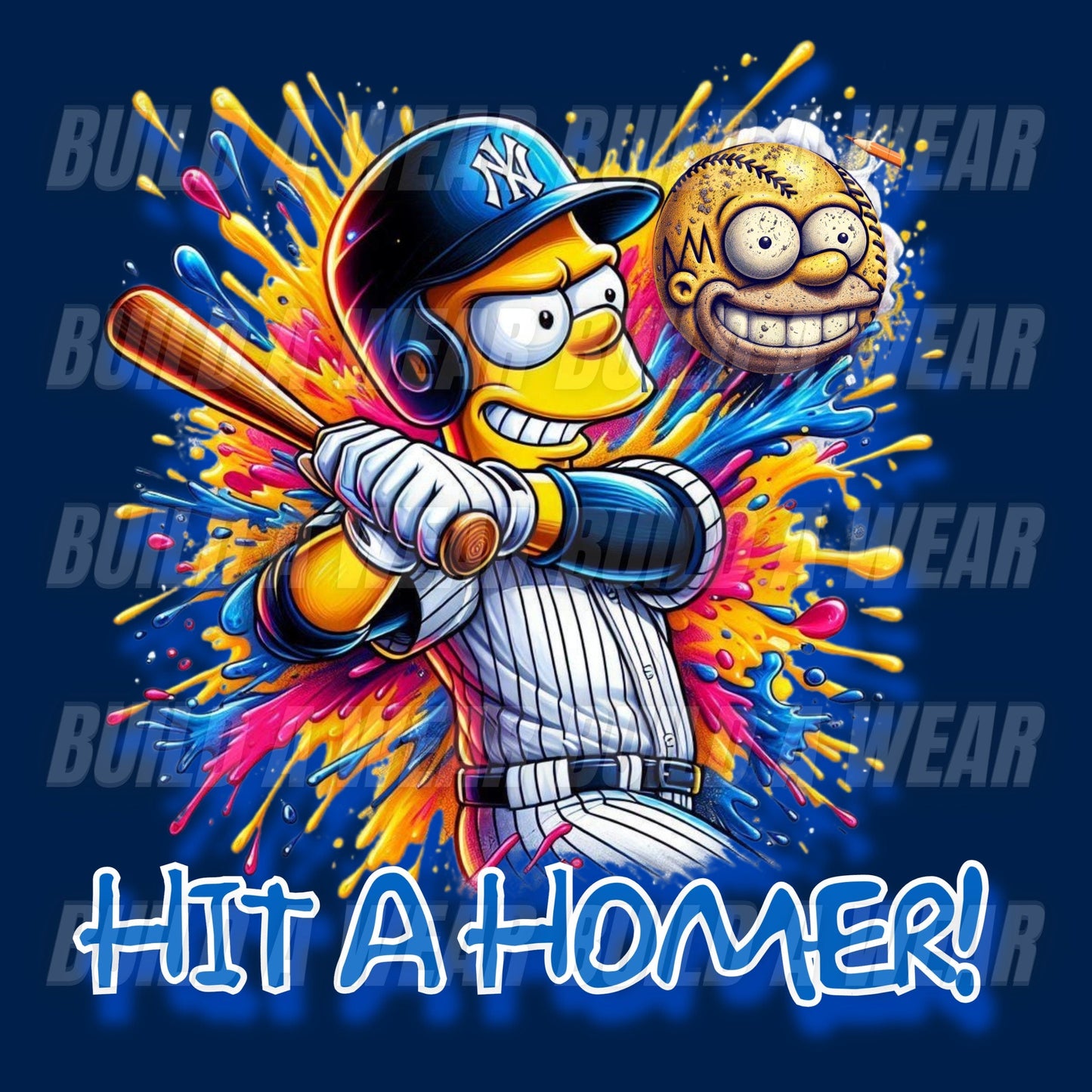 BART HIT A HOMER! NEW YORK YANKEES FAN - DOWNLOADABLE PNG