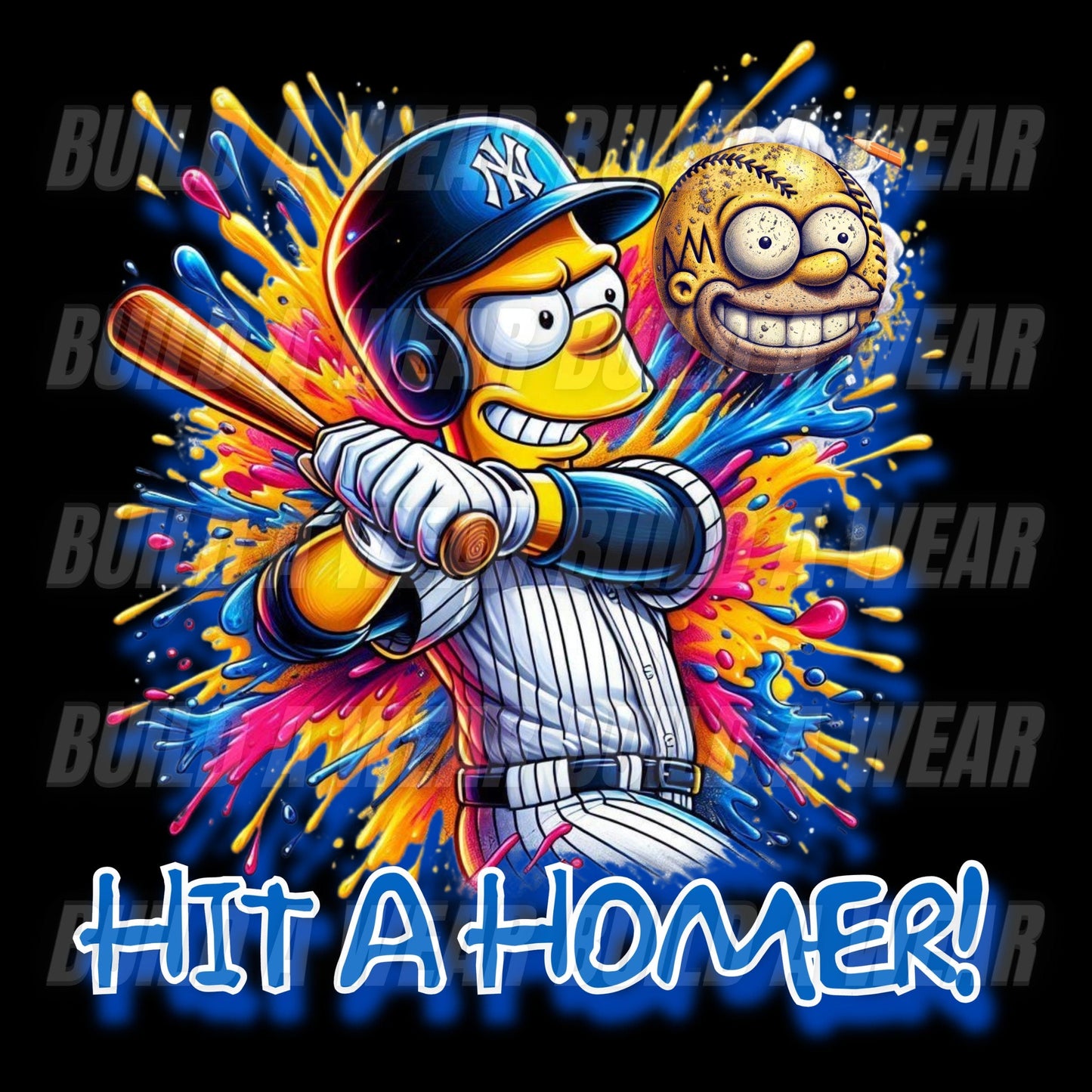 BART HIT A HOMER! NEW YORK YANKEES FAN - DOWNLOADABLE PNG