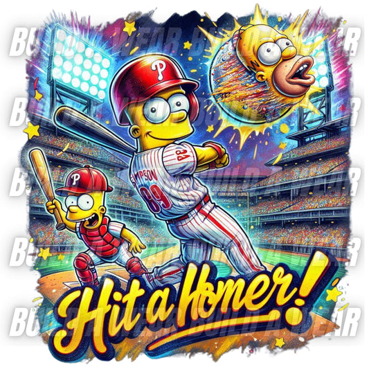 BART HIT A HOMER (PHILLIES FAN) - DOWNLOADABLE PNG