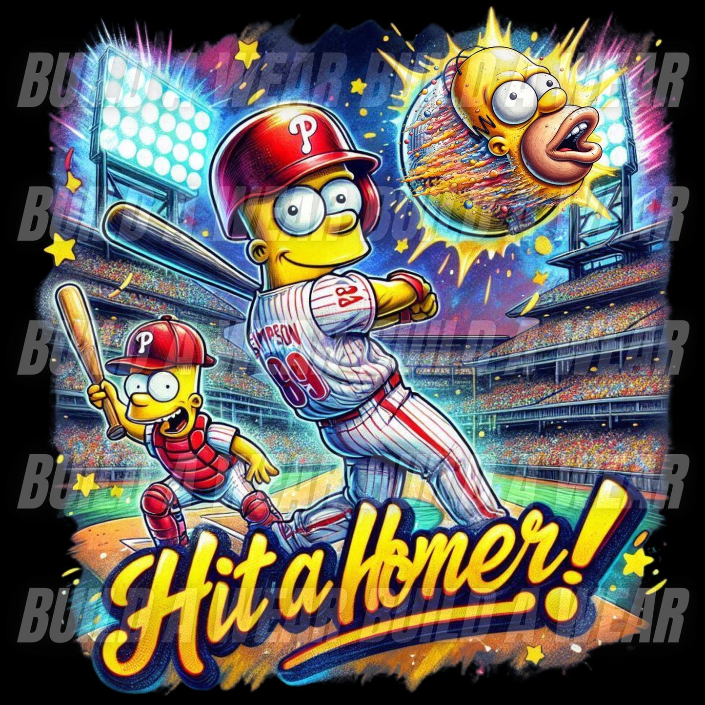 BART HIT A HOMER (PHILLIES FAN) - DOWNLOADABLE PNG