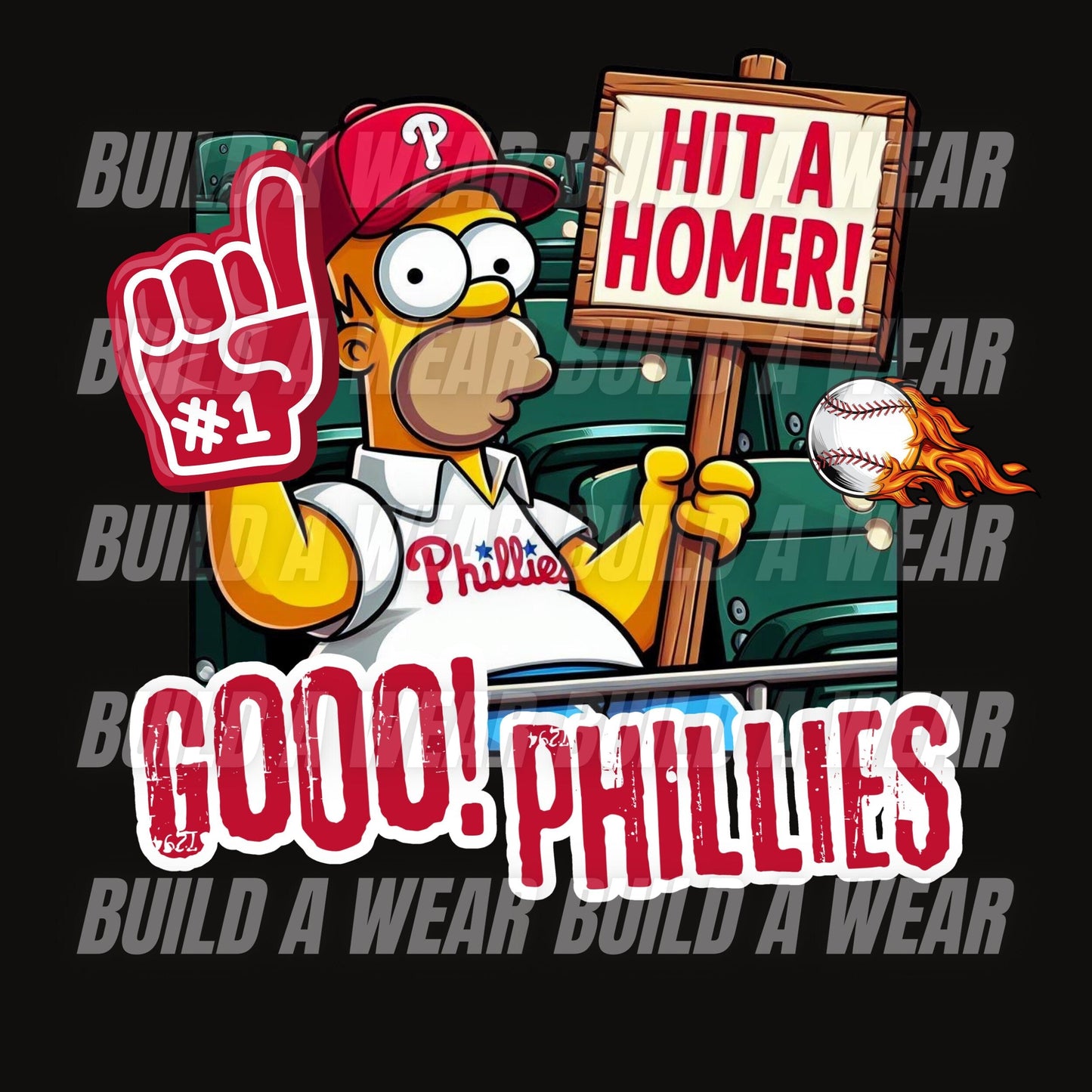 Funny Hit A Homer Go Phils 300DPI & 3200Dpi Quality 2 Downloadable files. Must have PNG - Philly Baseball Sports Fans! DTF, Sublimation, Dtg