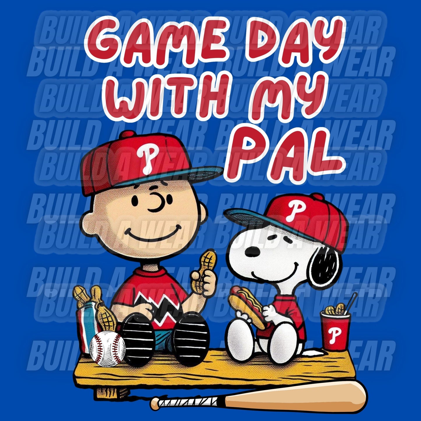 The Phils Baseball Game With My Pal - High quality PNG 300Dpi/600Dpi (2 Files) Digital Download. For Sublimation, DTF, Dtg, Uvdtf