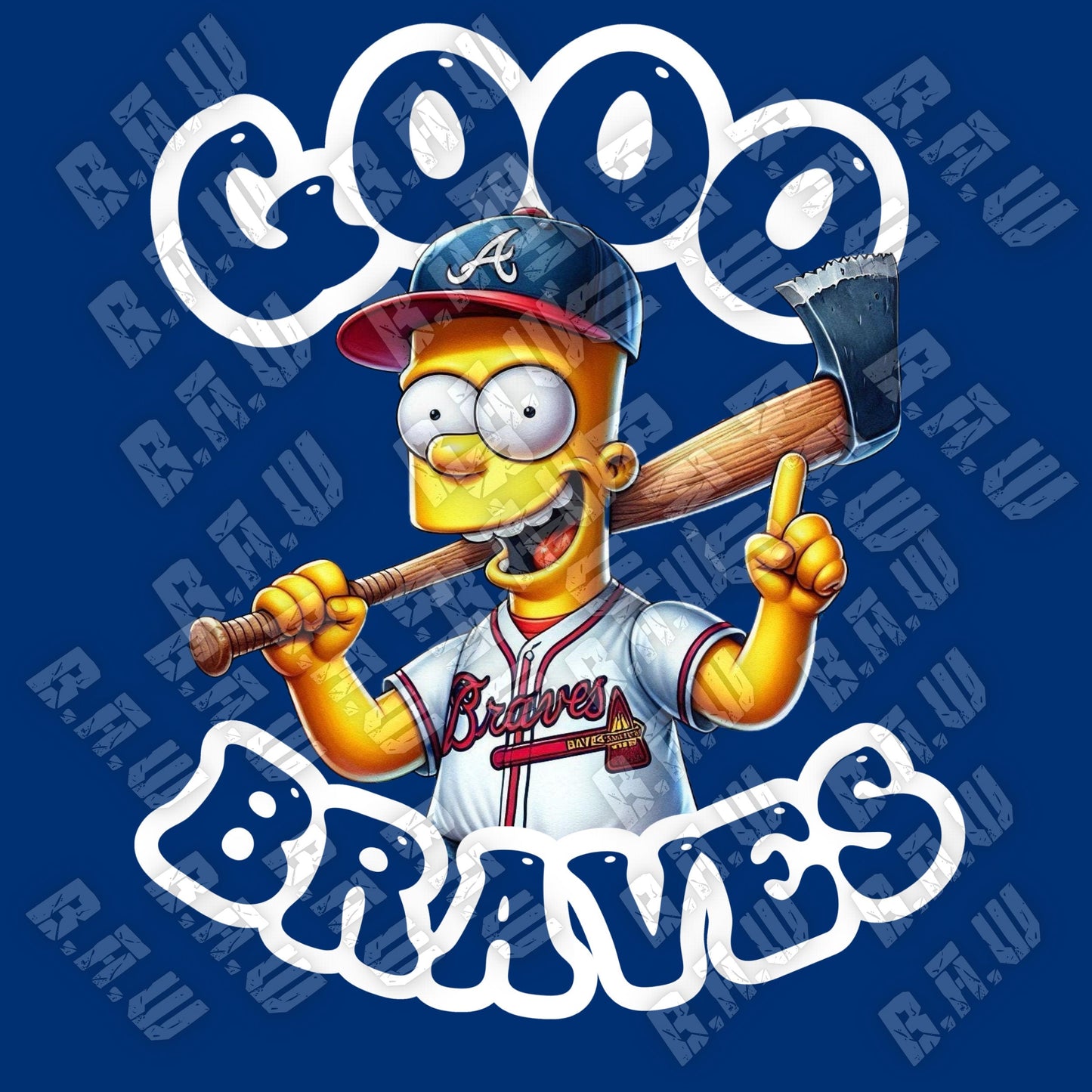 Home Of The Braves - Atlanta Baseball Sports Fans - High Quality 300dpi PNG Download - For Sublimation, DTF Transfers, Dtg, Uvdtf and more!