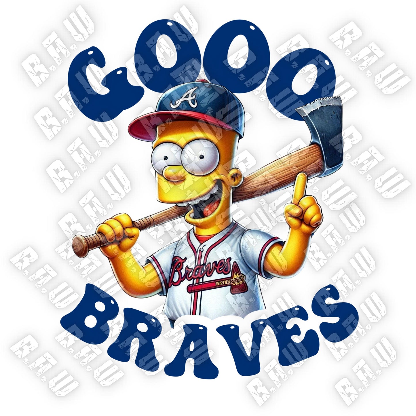 Home Of The Braves - Atlanta Baseball Sports Fans - High Quality 300dpi PNG Download - For Sublimation, DTF Transfers, Dtg, Uvdtf and more!