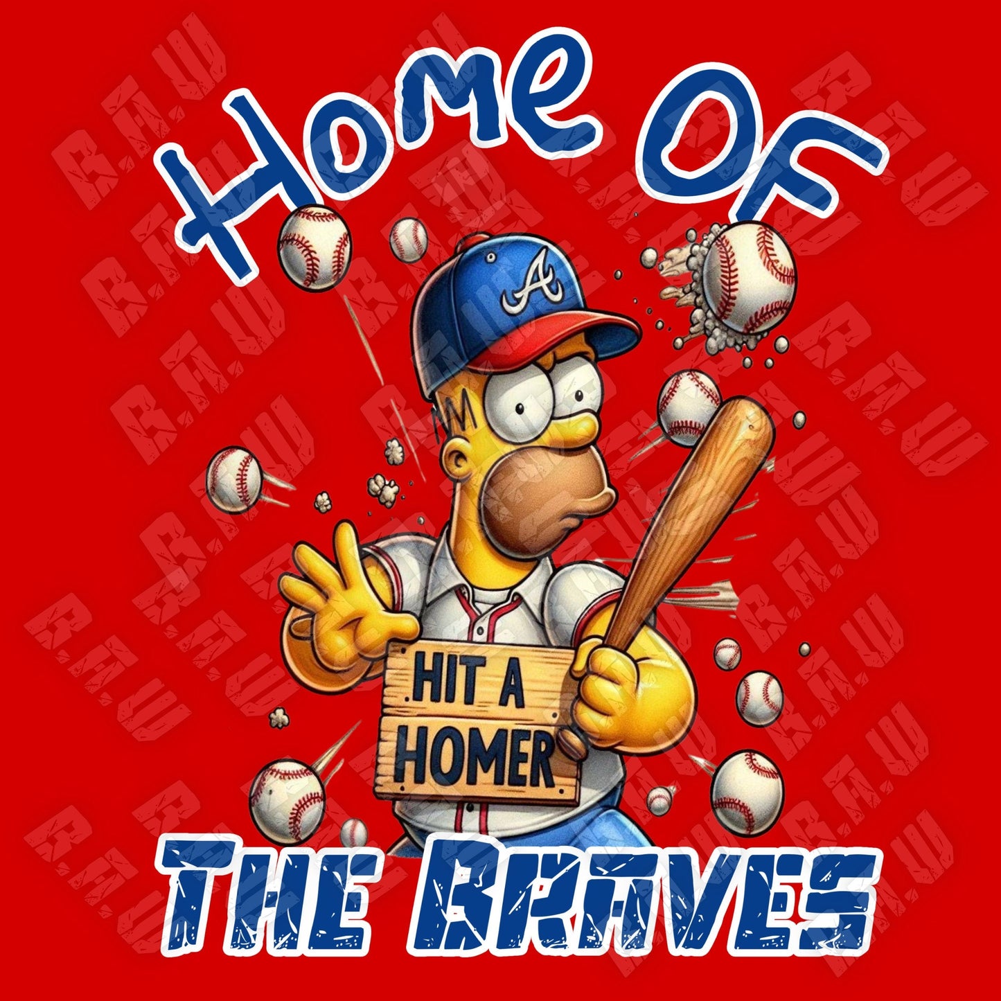 Homer Of The Brave - High Quality 300dpi PNG full chest sized Tshirt Logo Files for Sublimation, DTF Transfers, Dtg, Uvdtf and more!