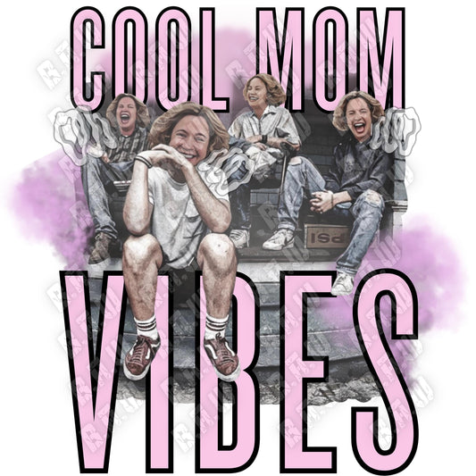 Cool Mom Vibes - High Quality 300/3200dpi Kitty Forman PNG For DTF Printing, Sublimation, Uvdtf, Dtg & More!