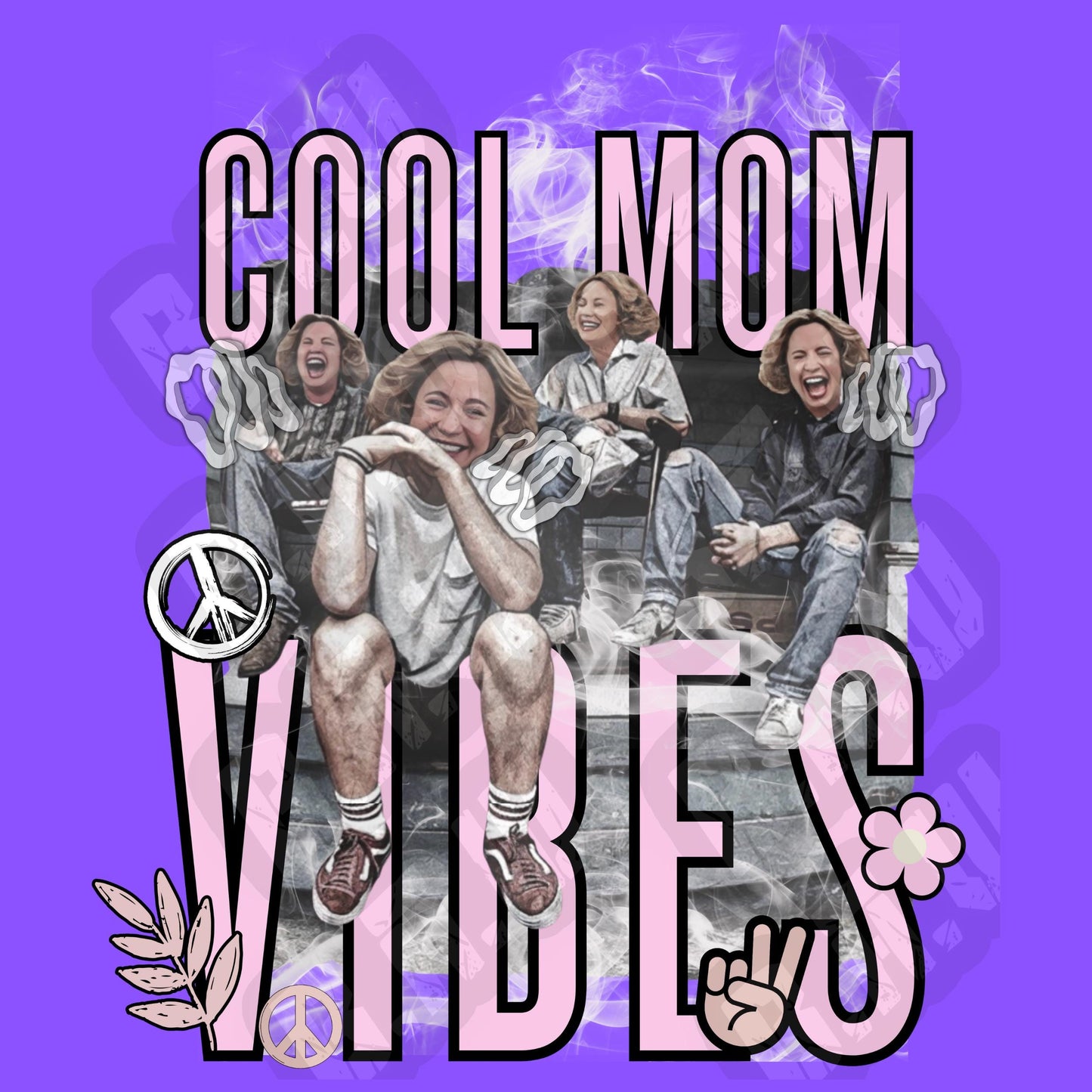 Cool New Trending Cool Mom Vibes Retro PNG Image featuring Kitty Forman Up In Smoke - For Sublimation DTF DTG Uvdtf printing & More!