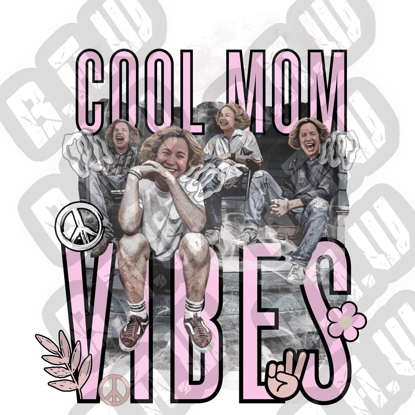 Cool New Trending Cool Mom Vibes Retro PNG Image featuring Kitty Forman Up In Smoke - For Sublimation DTF DTG Uvdtf printing & More!