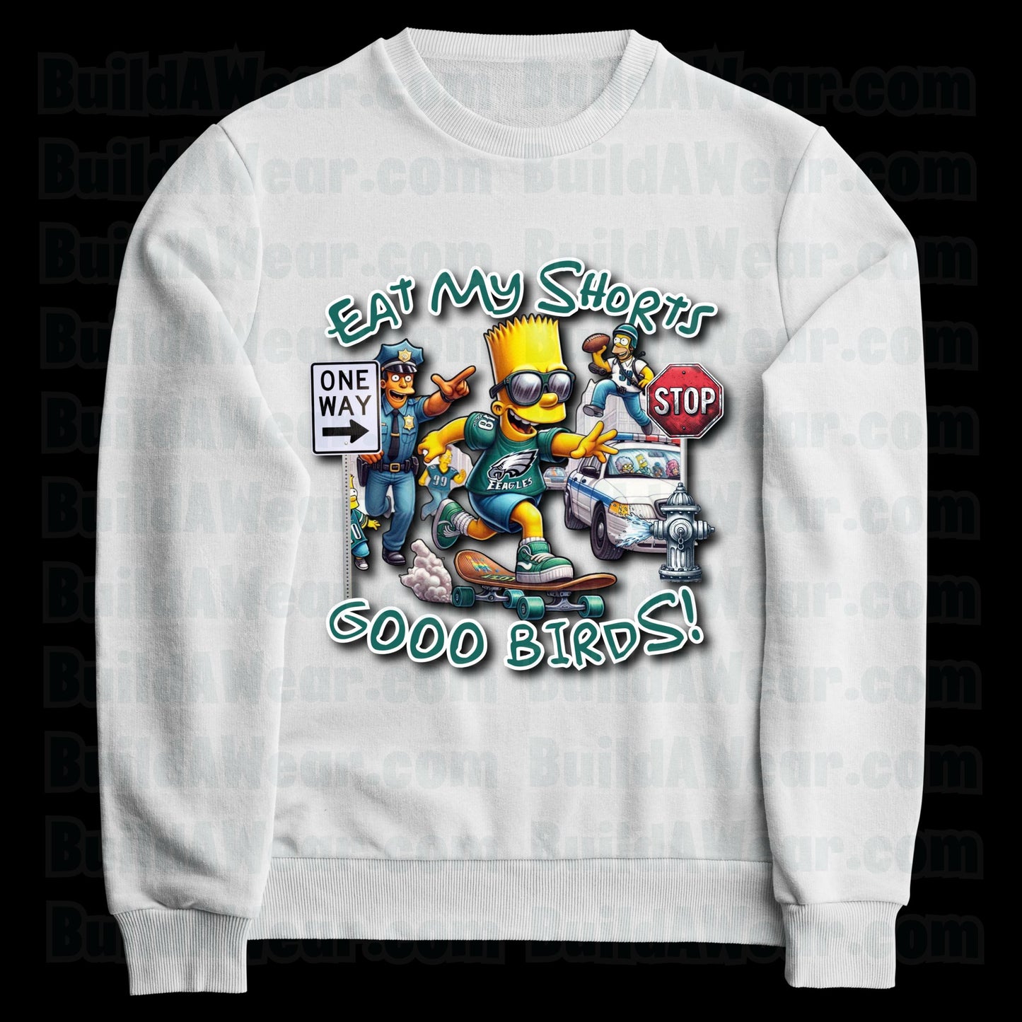 BART EAT MY SHORTS GOOO BIRDS - high quality 300dpi PNG. For Sublimation, DTF, Uvdtf, Dtg, Printing & More!