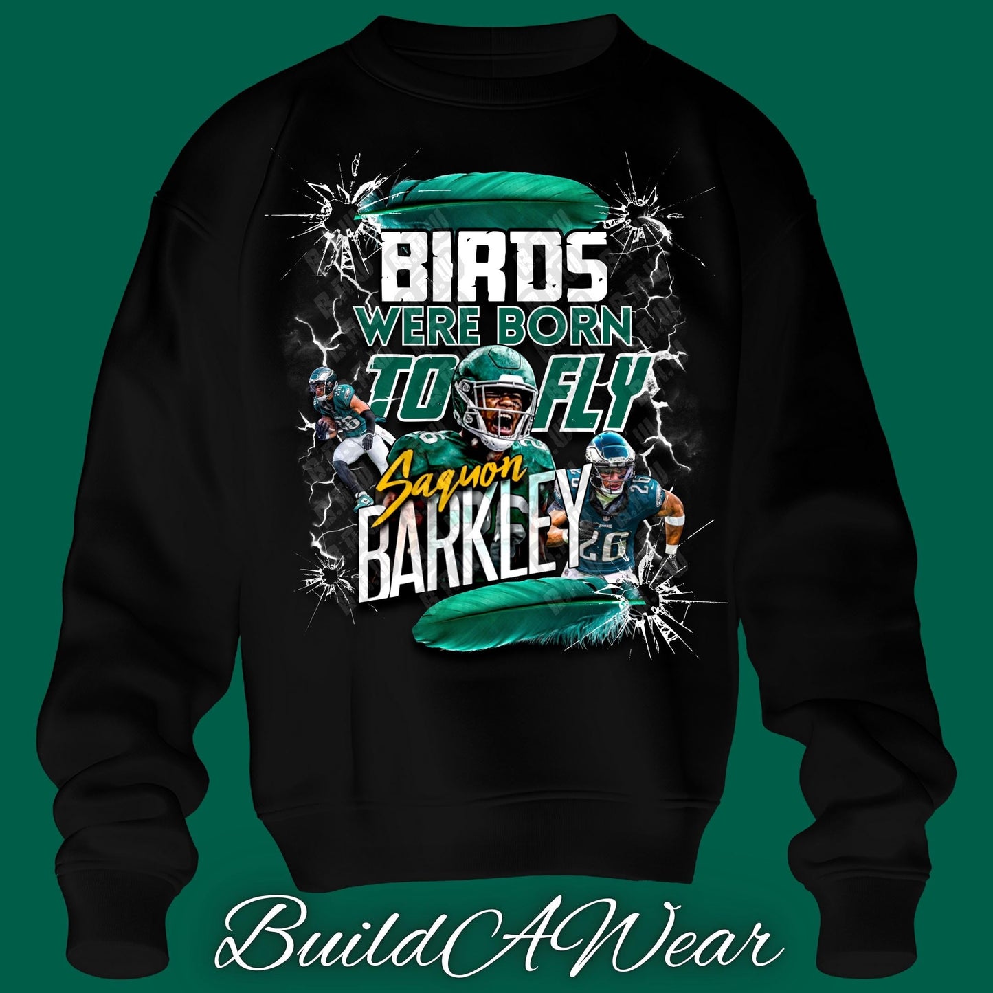 Birds Were Born To Fly - Philadelphia Football Fans Inspired High Quality DOWNLOADABLE PNG - for Sublimation DTF DTG Uvdtf Printing