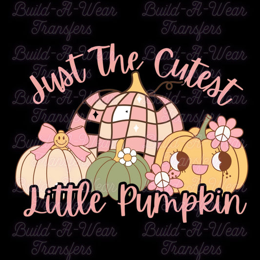 Cutest Little Pumpkin, For Kids - 2 Unique Images for the price of 1 - All High Quality PNG Downloadable Files - Just Download and Print!