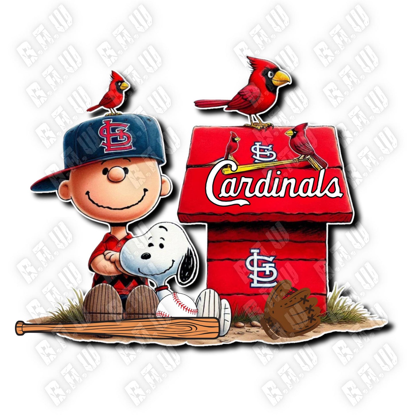 Charlie Cardinals Baseball Fan High Quality 300/3200Dpi PNG Files for Sublimation, DTF, Dtg, Uvdtf & more!