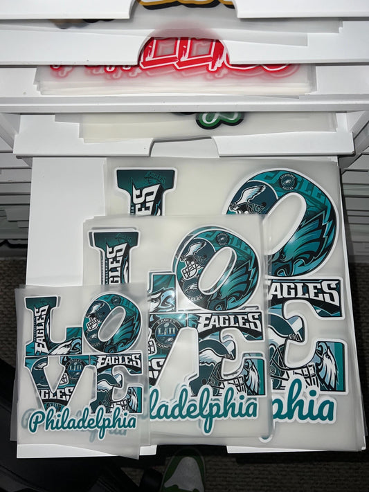 Love Philadelphia Eagles - DTF TRANSFERS - Kids/Youth Sized